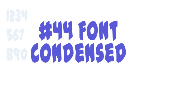 #44 Font Condensed font free