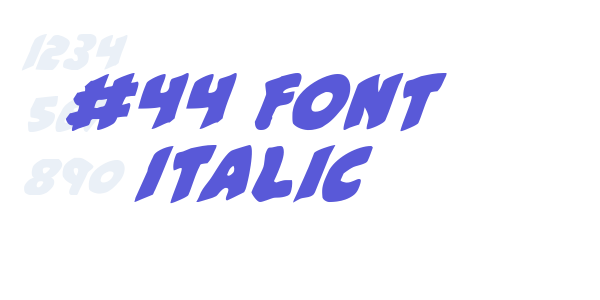 #44 Font Italic font free