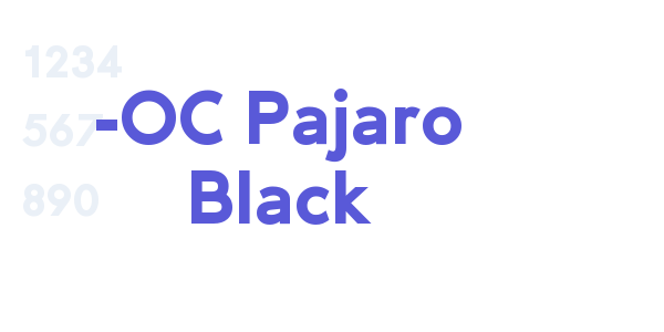 -OC Pajaro Black font