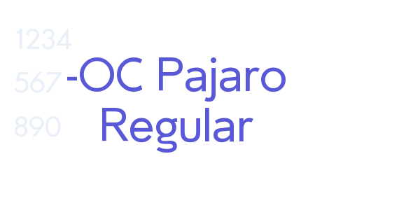 -OC Pajaro Regular font free