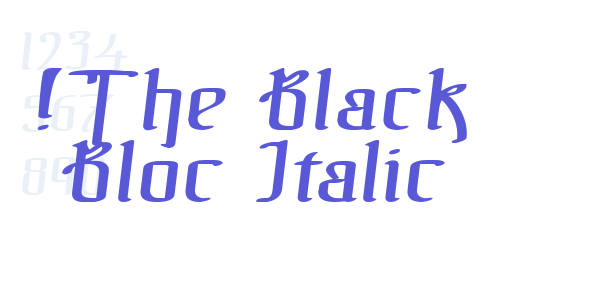 !The Black Bloc Italic font