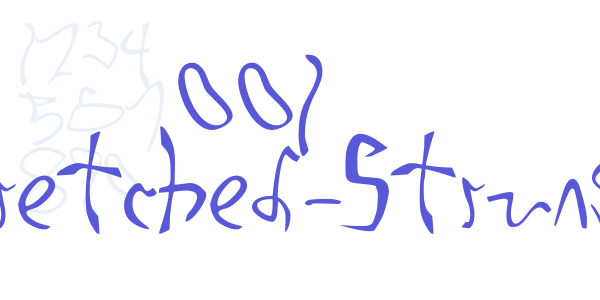 001 Stretched-Strung font free