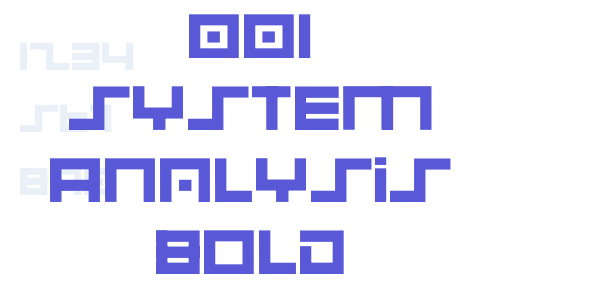 001 System Analysis Bold font