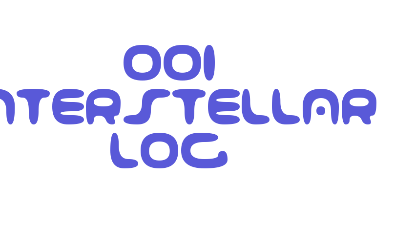 001 Interstellar Log Font