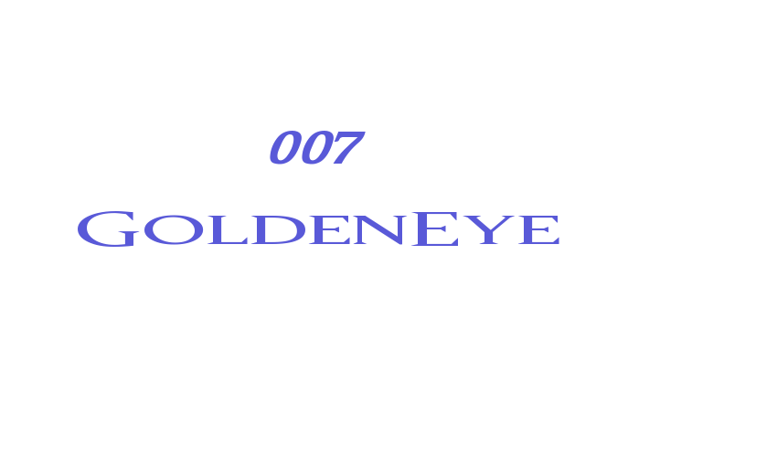 007 GoldenEye Font