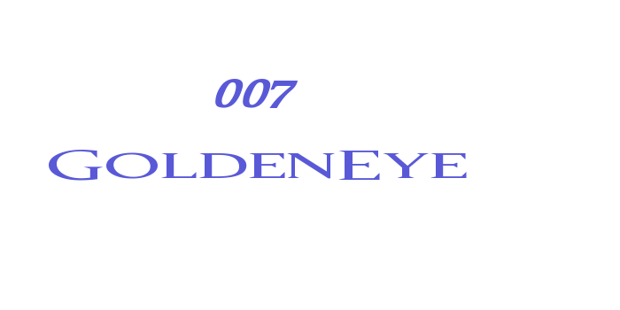 007 GoldenEye Font Download