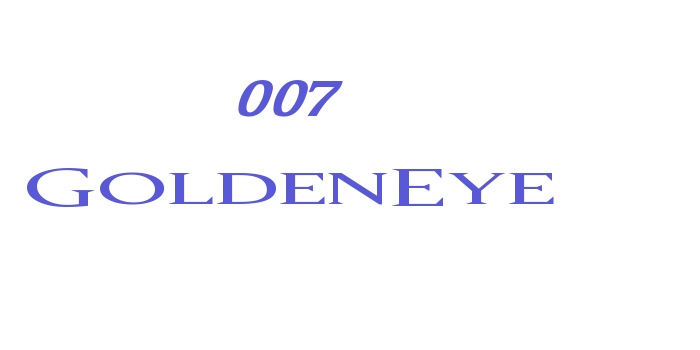 007 GoldenEye Font