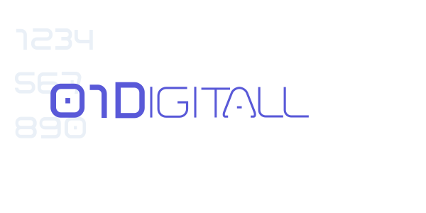 01 Digitall font free