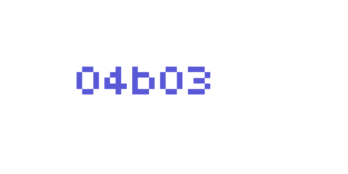 04b03 Font Download