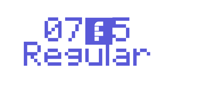 07×5 Regular Font Download