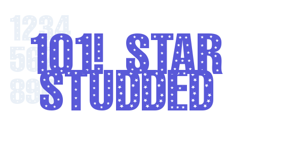 101! StaR StuDDeD font