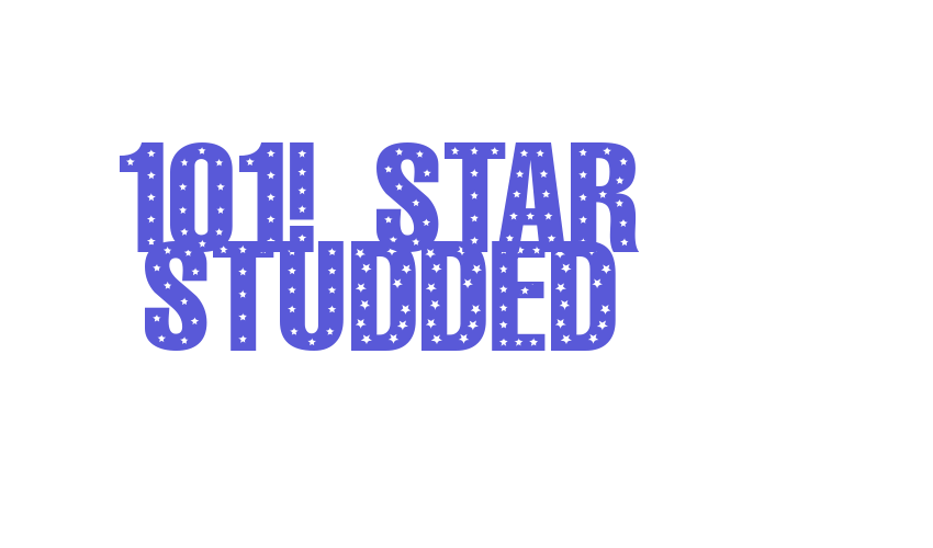 101! StaR StuDDeD Font Download