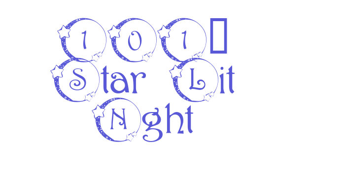 101! Star Lit Nght Font Download