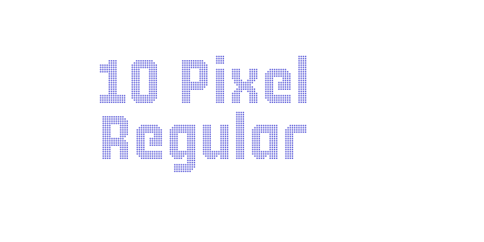 Download 10 Pixel Regular Font