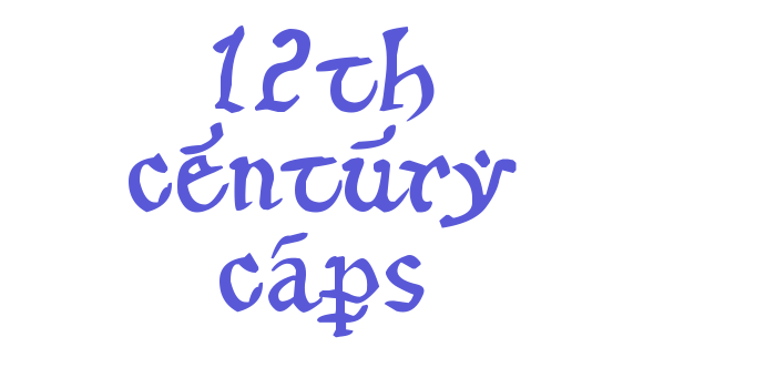 12th century caps Font