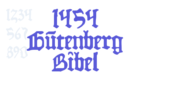 1454 Gutenberg Bibel font free