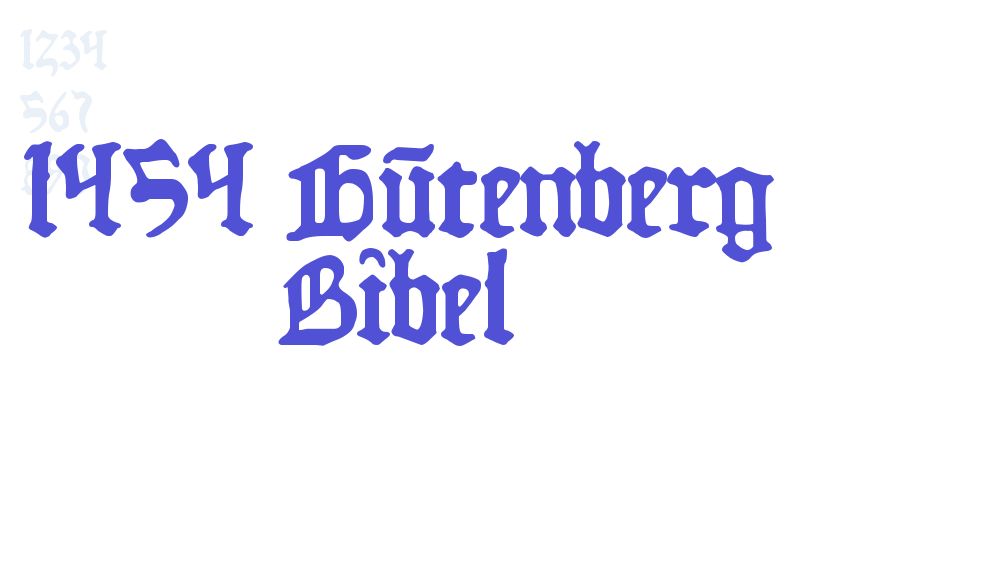 1454 Gutenberg Bibel-font-download