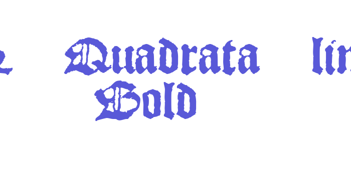 1492_Quadrata_lim Bold Font