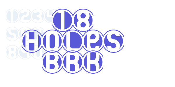 18 Holes BRK font free