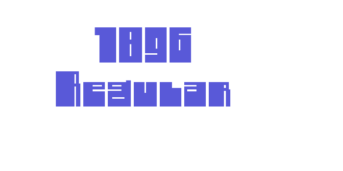 1896 Regular Font