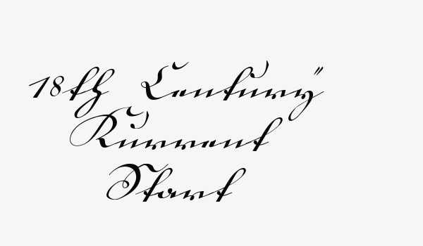 18th Century Kurrent Start Font