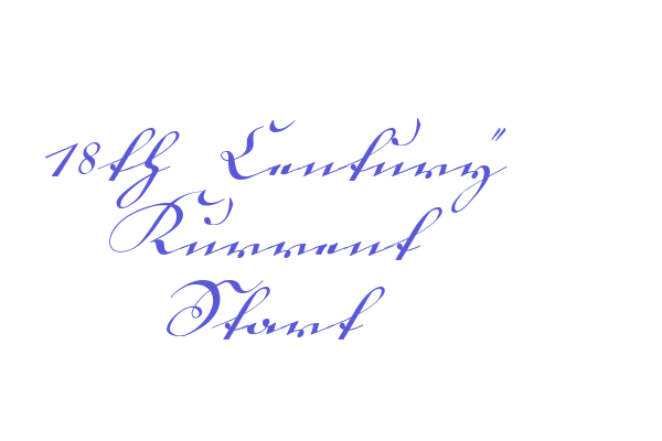 18th Century Kurrent Start Font