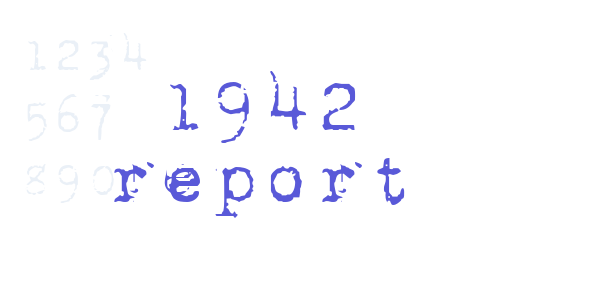 1942 report font