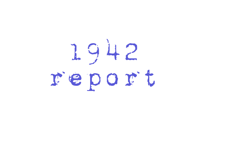 1942 report Font Download