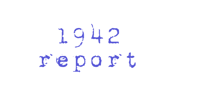 1942 report Font Download