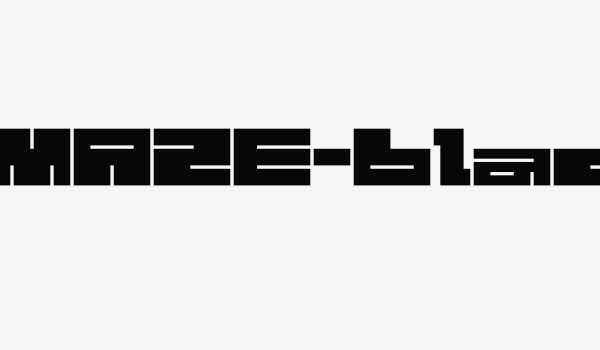 1B_MAZE-black Font