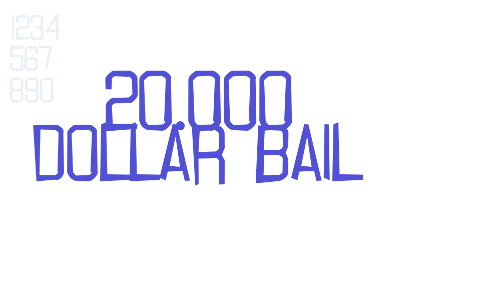 20.000 dollar bail-font-download