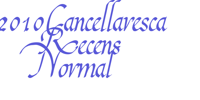 2010Cancellaresca Recens Normal Font Download