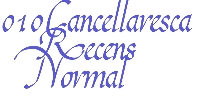 2010Cancellaresca Recens Normal Font