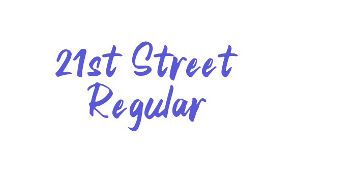 21st Street Regular Font Download