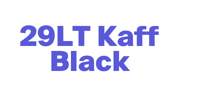 29LT Kaff Black Font Download