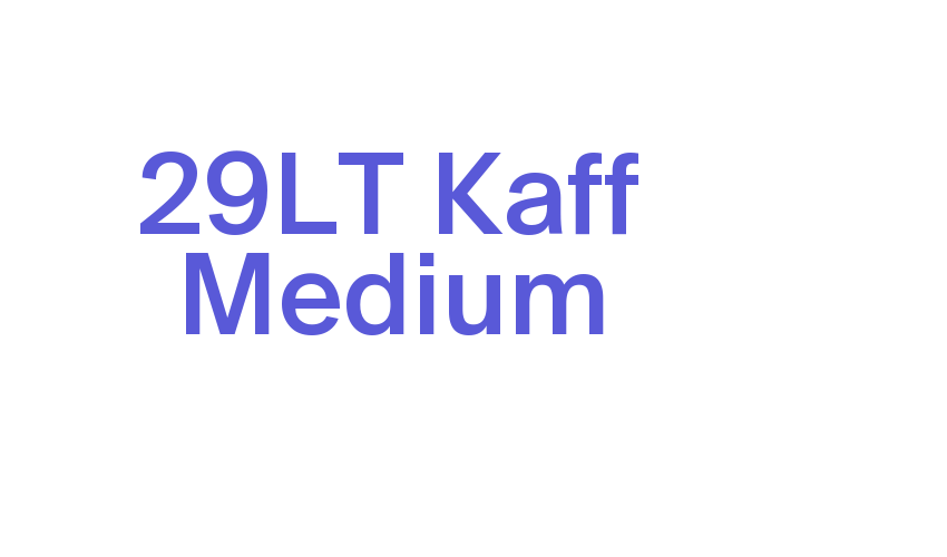 29LT Kaff Medium Font Download