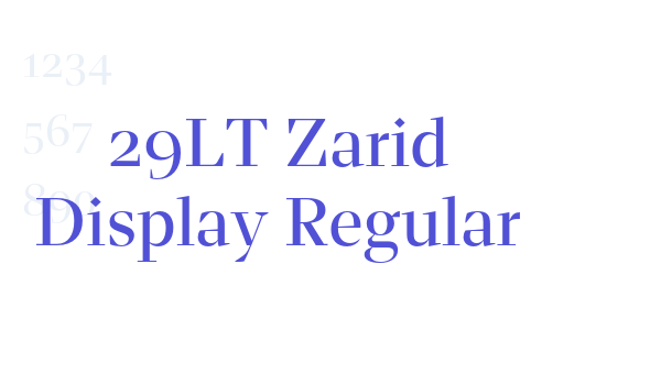 29LT Zarid Display Regular font download