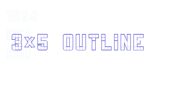 3×5  Outline font free