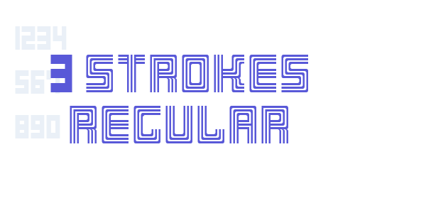 3 Strokes Regular font free