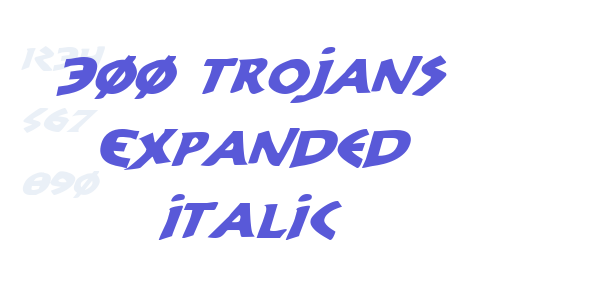 300 Trojans Expanded Italic font free