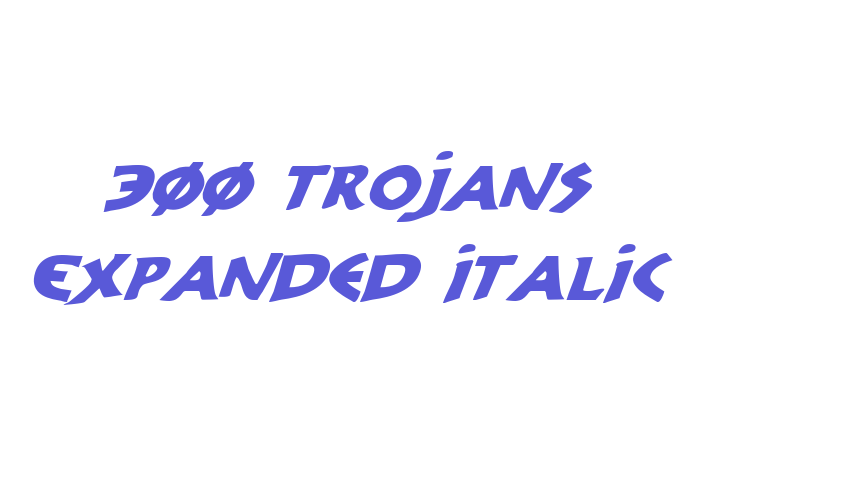 300 Trojans Expanded Italic Font