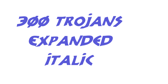 300 Trojans Expanded Italic Font Download