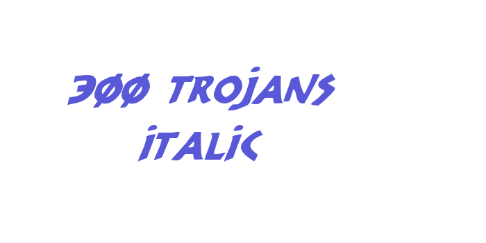 300 Trojans Italic Font Download