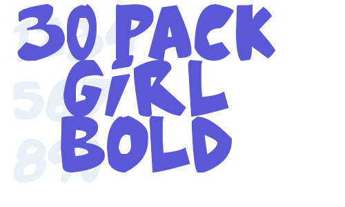 30 Pack Girl Bold Font Download