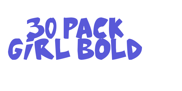 30 Pack Girl Bold Font Download