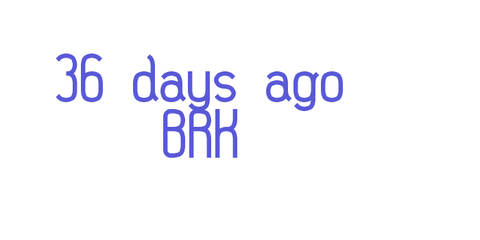 36 days ago BRK Font Download