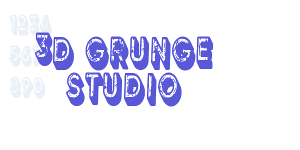 3D Grunge Studio font free