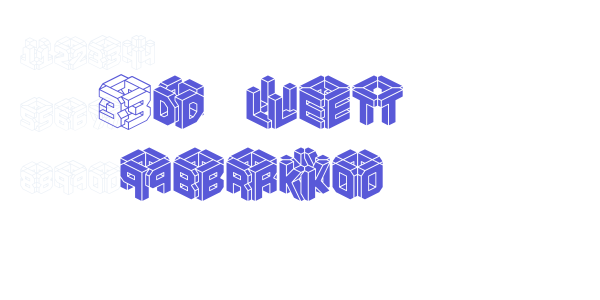 3D LET (BRK) font free