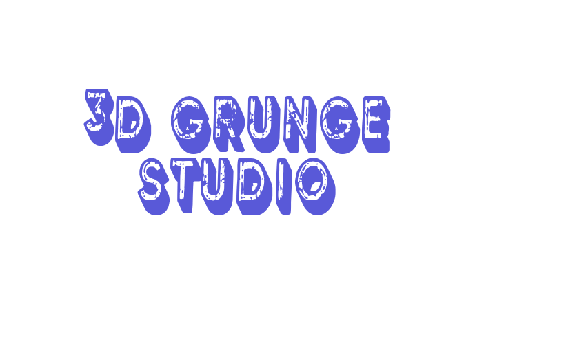 3D Grunge Studio Font Download