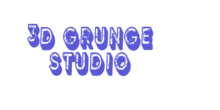 3D Grunge Studio Font Download